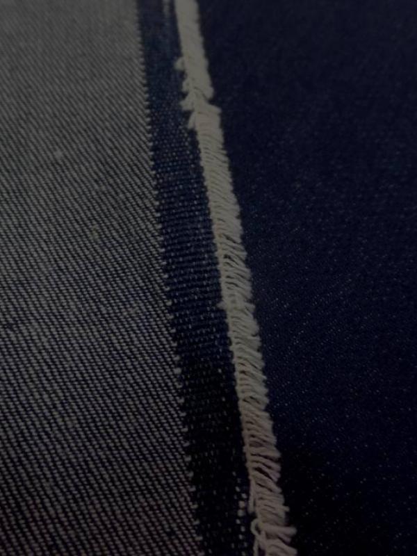 Tissu toile de  jean bleu en 1 50m de large pas cher
