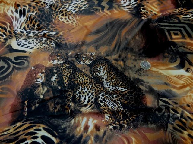 Tissu lycra imprime cene leopard1