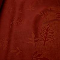 Tissu melange corail orange motifs damasses sorbier 1