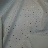 Tissu occultant blanc strass et velours 1 