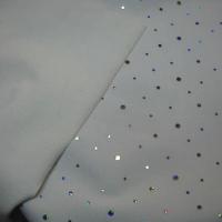 Tissu occultant blanc strass et velours 3 