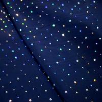 Tissu occultant bleu nuit a strass et velours marron fonce 1