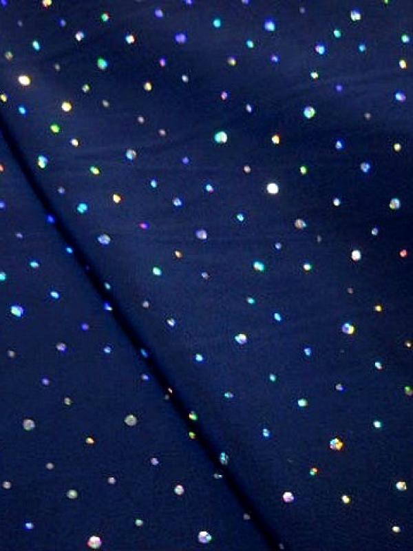 Tissu occultant bleu nuit a strass et velours marron fonce 1 