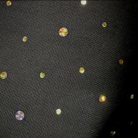 Tissu occultant taupe a strass et velours marine 2 