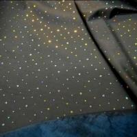 Tissu occultant taupe a strass et velours marine 3 