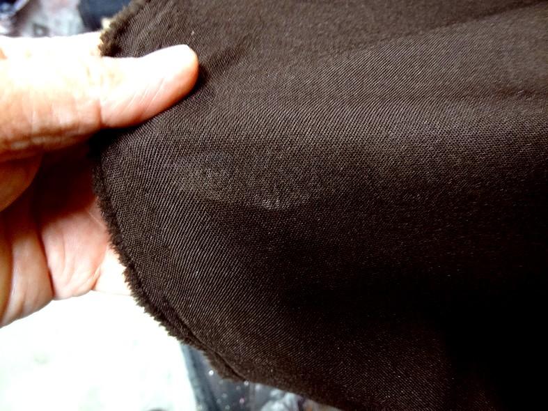 Tissu polyester burlington marron chocolat noir 3 