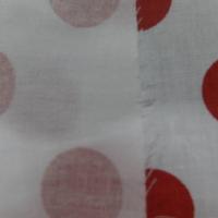 popeline 100 % coton blanc a pois rouge