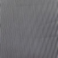 Tissu popeline coton 100% blanc a rayure noire