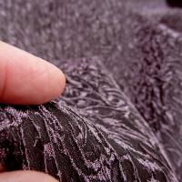 Tissu stretch relief magma noir et lilas 2