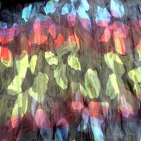Tissu voile fin froisse cloque fleuri teintes en camaieux 3 