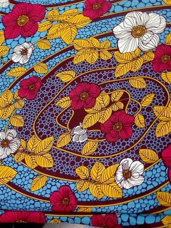 Tissu wax imprime spirale de fleurs pg 6