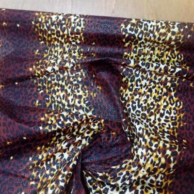 Tissu wax motif leopard