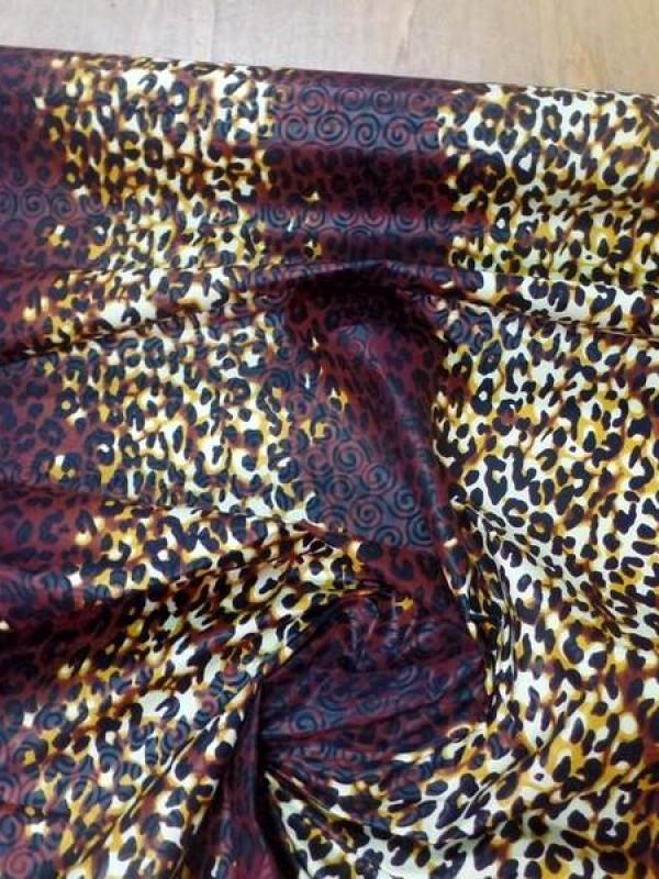 Tissu wax motif leopard