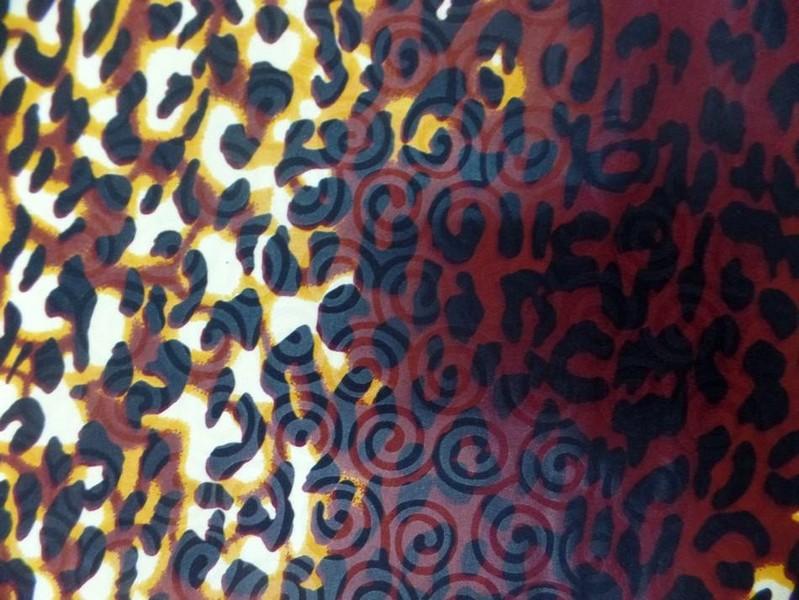 Tissu wax motif leopard