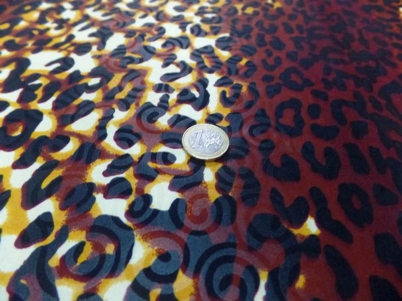 Tissu wax motif leopard
