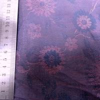 Tissus damasse fleuri 2 fils bleu paon et orchidee 2 
