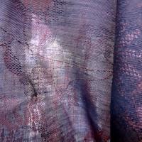 Tissus damasse fleuri 2 fils bleu paon et orchidee 3 