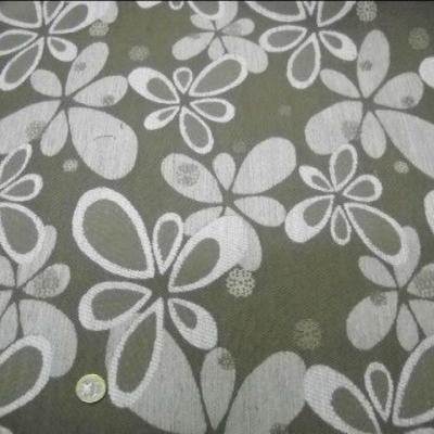 Toile ameublement taupe fleurs modernes 1 