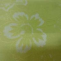 Toile coton anis clair faconne fleurs 3 