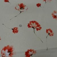 Toile coton beige imprime fleurs7