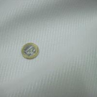Toile coton blanc fines raies satin en relief 1