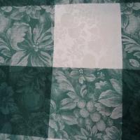 Toile coton damassee vert blanc 3 
