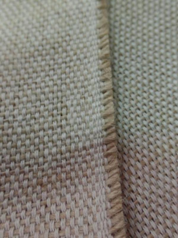 Toile coton et jute teinte ecru chine 1 