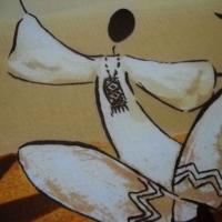 Toile coton frises motif africain face au soleil 3 