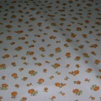 Toile coton imprime fleurs