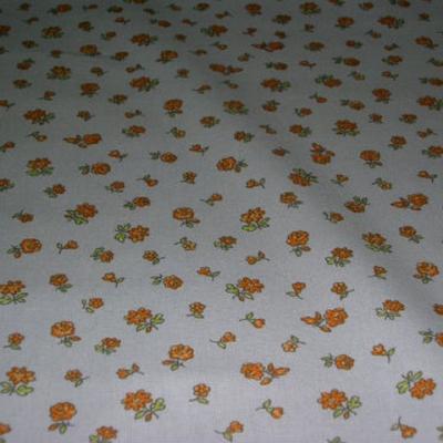 Toile coton imprime fleurs