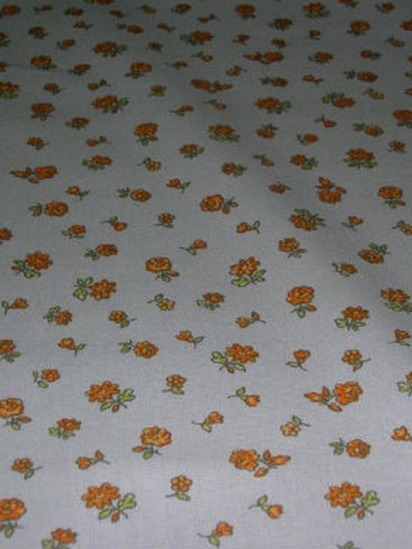 Toile coton imprime fleurs