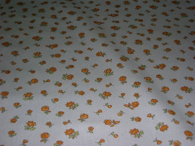 Toile coton imprime fleurs