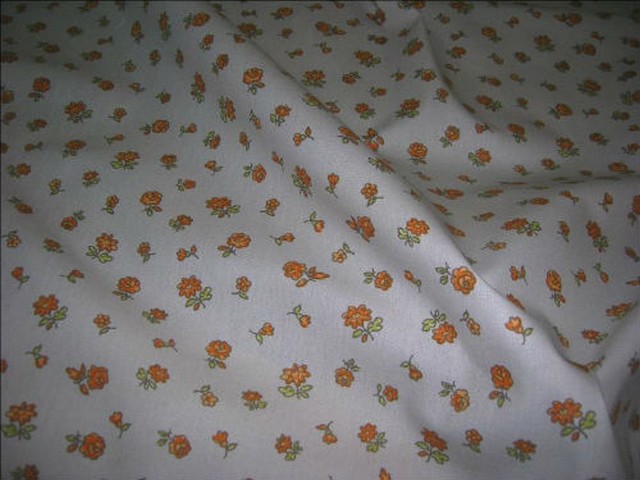 Toile coton imprime fleurs1