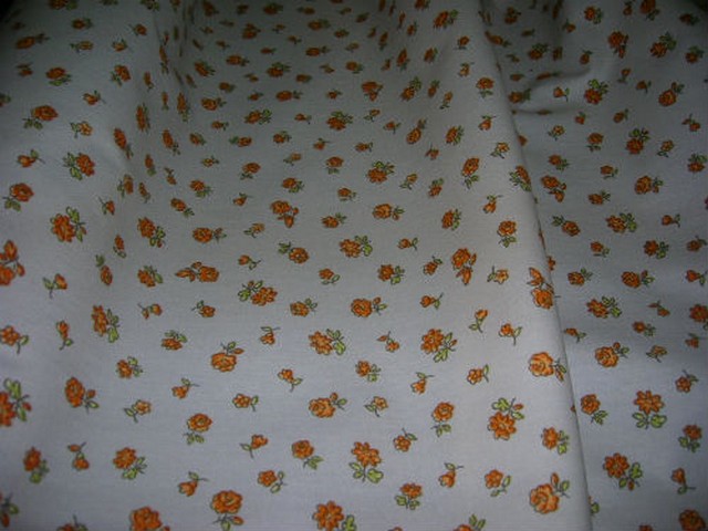 Toile coton imprime fleurs2