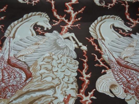 Toile coton imprimee chevaux 1