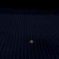Toile coton lin bleu marine rayure tennis blanche 2 