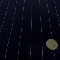 Toile coton lin bleu marine rayure tennis blanche 3