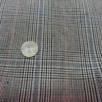 Toile coton prince de galles trame rouge 2 
