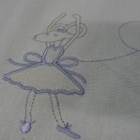 Toile coton souris qui dansent bleute 2 