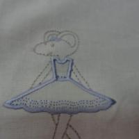 Toile coton souris qui dansent bleute 3 
