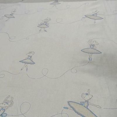 Toile coton souris qui dansent bleute 4 1