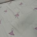 Toile coton souris qui dansent rose orchidee 