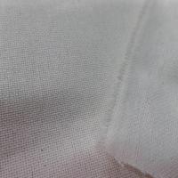 Toile coton tissage natte blanc casse 1