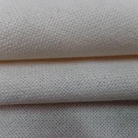 Toile coton tissage natte blanc casse 3 