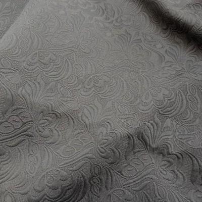 Toile damassee gris fonce motif relief 1 