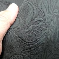Toile damassee gris fonce motif relief 2 