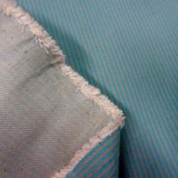 Toile de jean bleu rayee jaune clair 2 