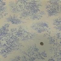 Toile de jouy fond coquille d oeuf scene romantique teinte lavande 6