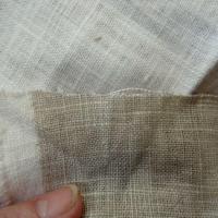 Toile de lin effet doupion teinte ficelle 2 