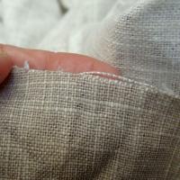 Toile de lin effet doupion teinte ficelle 5 